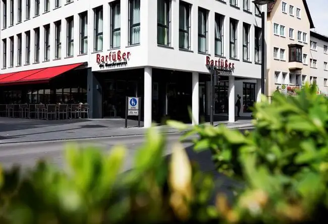 Außenansicht des Restaurants Barfüßer in der Ulmer Innenstadt