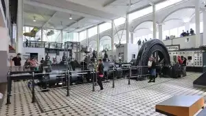 große Dampfmaschine im Technikmuseum Mannheim